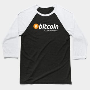 Bitcoin Accepted Baseball T-Shirt